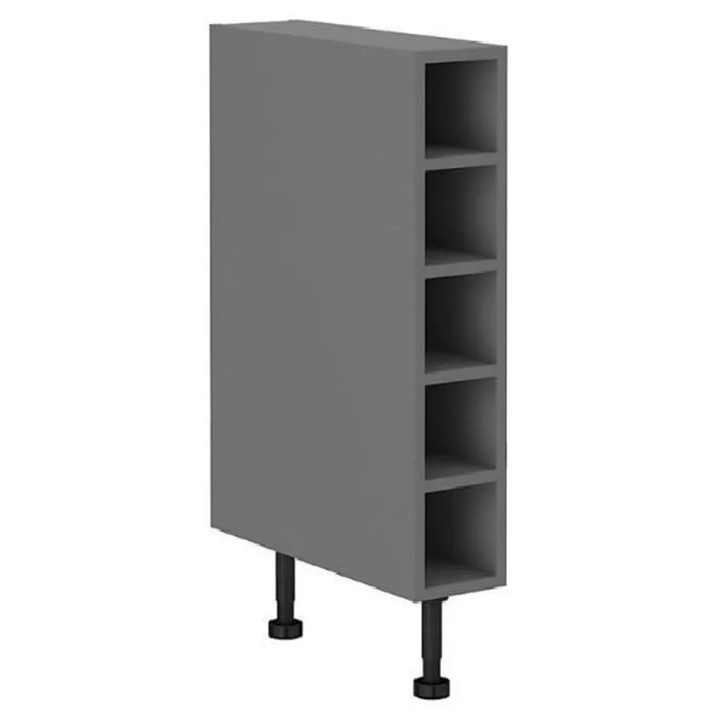 Mobile Basso NOMIN Antracite 15 cm - Scaffale Salvaspazio Cucina Bagno
