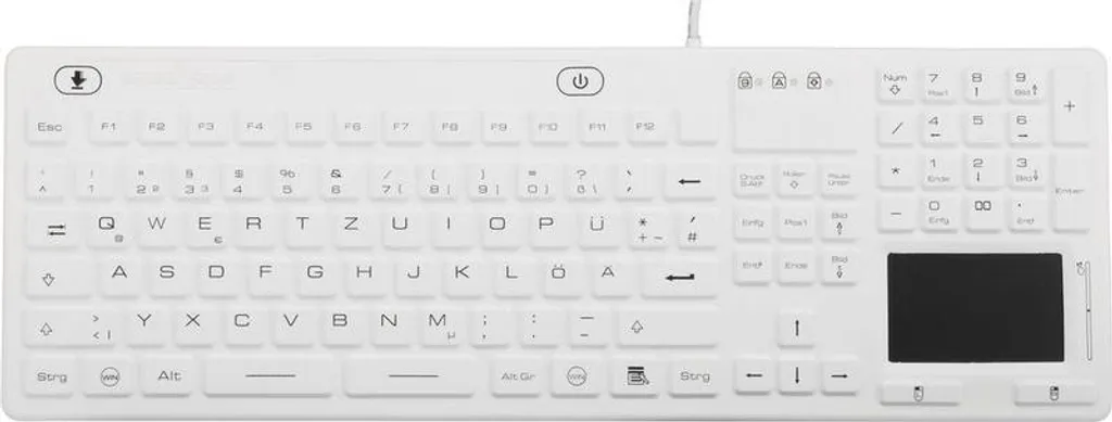 Clavier QWERTZ Renkforce iM-IKB110-WH USB Finition Bicolore Noir