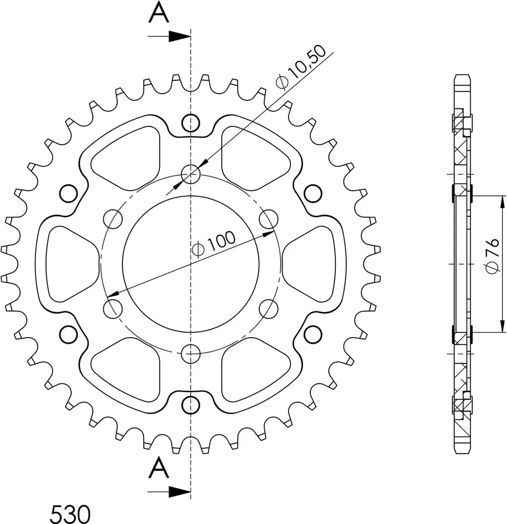 Couronne Supersprox Stealth 40Z 530 Rouge : Dites Adieu à l'Usure Prématurée