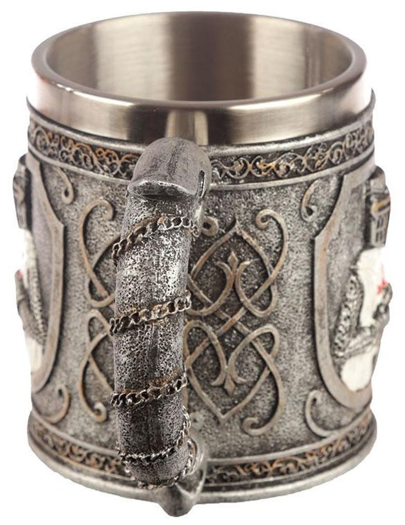 Crusader Knight Krug - Edelstahl, 16 oz Fassungsvermögen