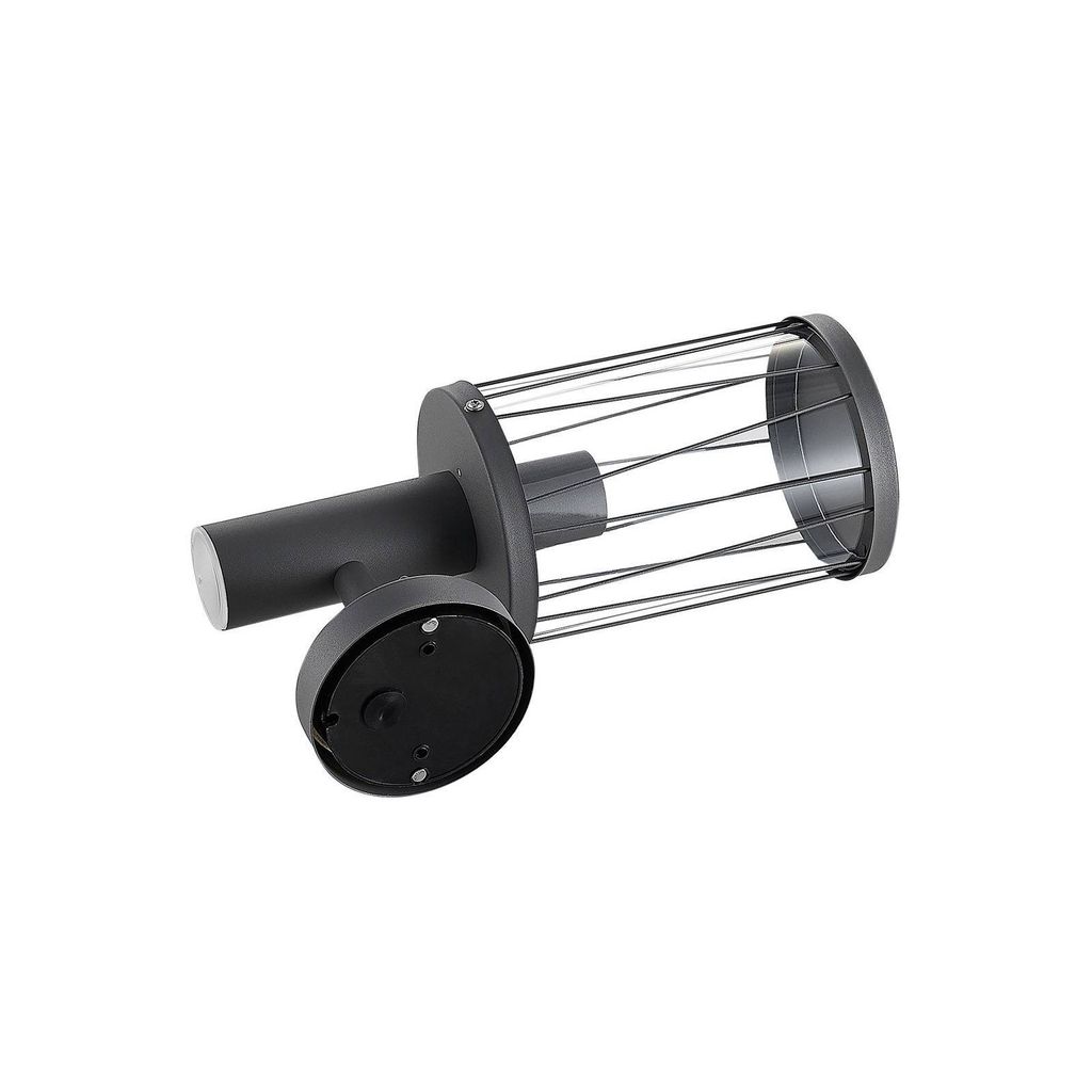 Lindby Außenwandlampe Yonan, Höhe 34 cm, anthrazit, Sensor