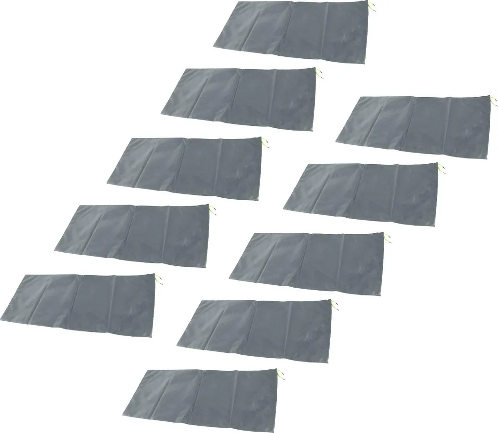 10 Sacs de sable professionnels imperméables gris pour inondation