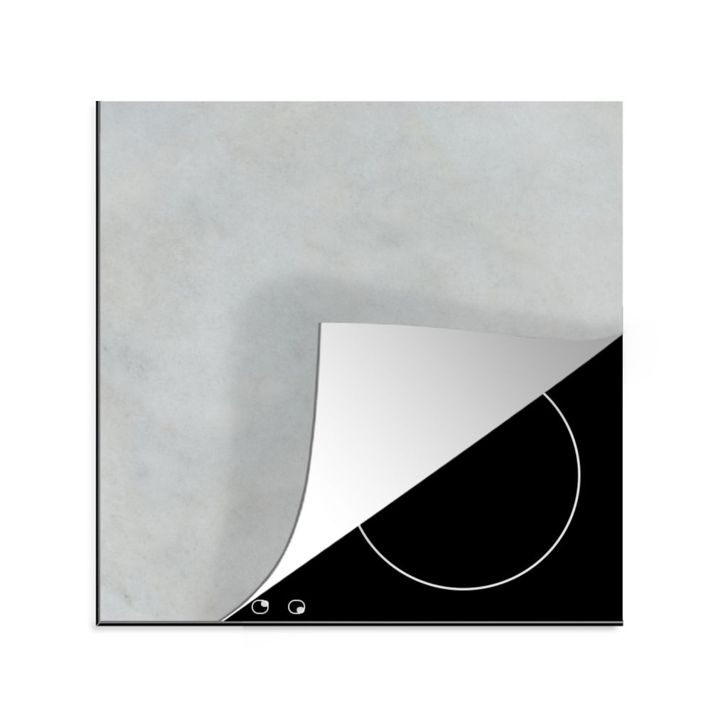 KitchenYeah Herdabdeckplatte Beton - Design - Industriell , 78x78cm, Küche Deko, Glaskeramikkochfeld Herdabdeckung, Abdeckplatte fùr Kochfeld