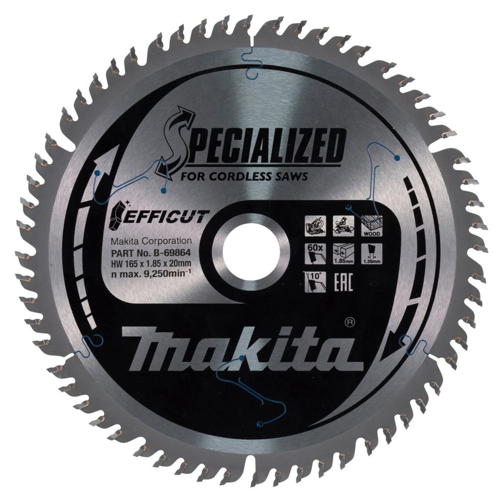 Makita B-69864 Piła EFFICUT 165x20x60Z Zdjęcie produktu 