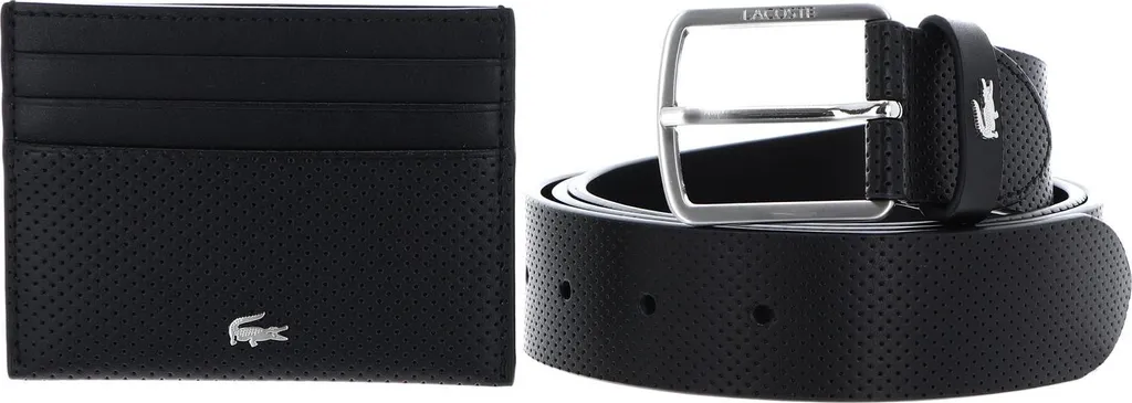 Lacoste Set Regalo Cintura e Portacarte Elegance Punch Nero | Offerta Online