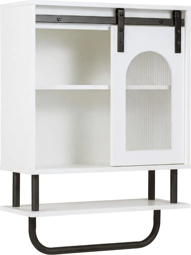 Petit meuble suspendu de toilette blanc pour optimiser votre espace