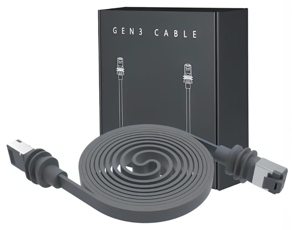 Elfcam - 30m Ethernet-Flachkabel, Cat6A STP, 26 AWG, 500 Produktbild 