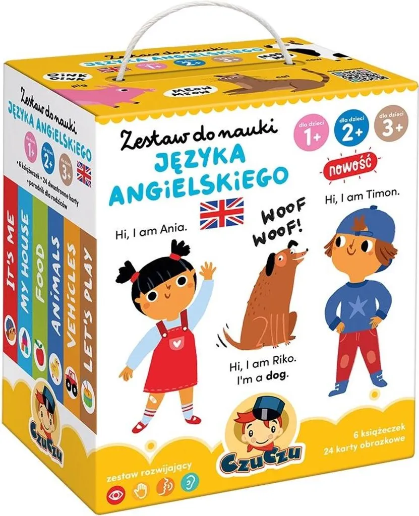 Jeu éducatif anglais pour enfant CzuCzu 1 2 3 coffret de cartes illustrées