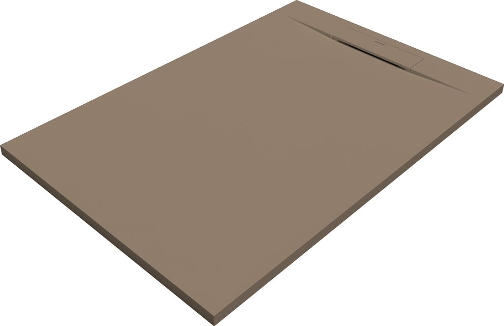 SANYCCES SIENA Rechteckige Duschwanne SanyDur Gel Coat 120 x70 cm, Moka