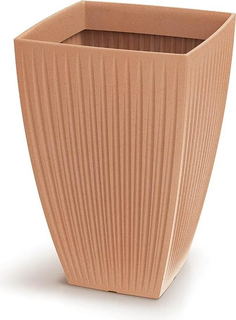 Pot de fleurs LATIA SQUARE HIGH 40 cm résistant et élégant en Terracotta
