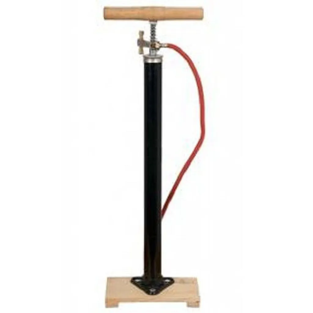 Pompa per bicicletta - tavola di legno