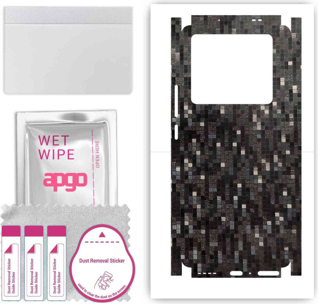 apgo Rückseite + Seiten Schutzfolie, Skin, kompatibel mit Infinix Note 40 Pro, Hinten Displayschutzfolie aus Vinylfolie, kratzfest, einfache Monta...