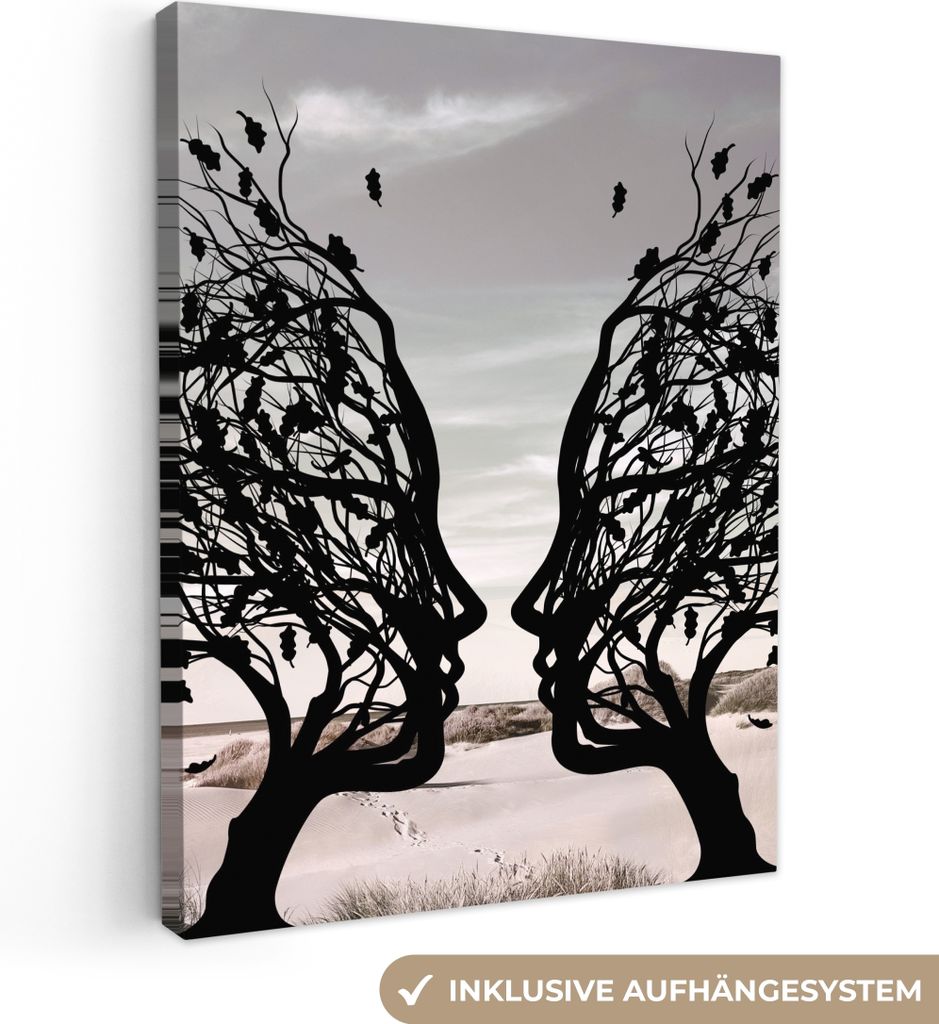Leinwandbilder 30x40 cm - Moderne Gesichter, moderne Wandbilder für Wohnzimmer