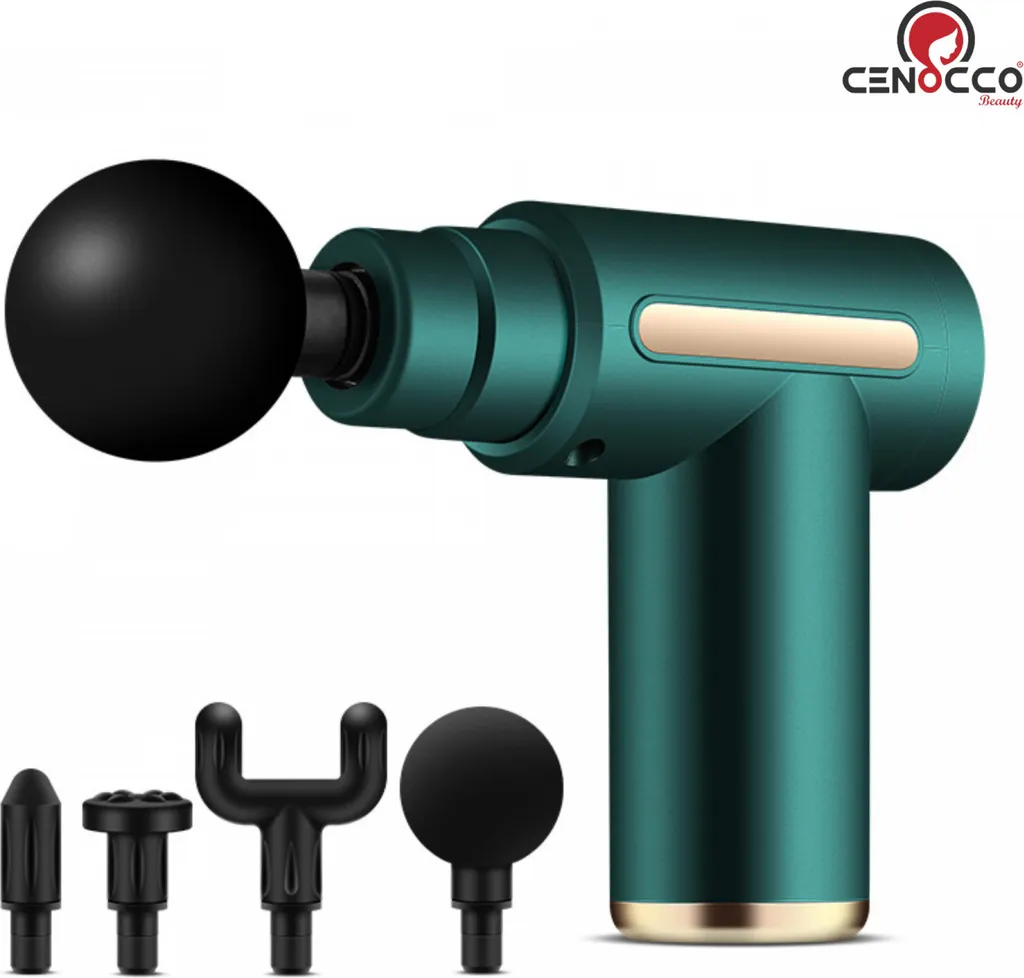 Pistolet de Massage Musculaire Mini Format Vert pour la Récupération