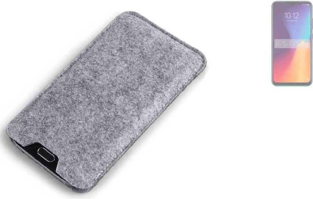 K-S-Trade Filz Handyhülle kompatibel mit FreeYond M6 Schutzhülle Filztasche Filz Tasche Case Sleeve Handy Hülle Filzhülle grau