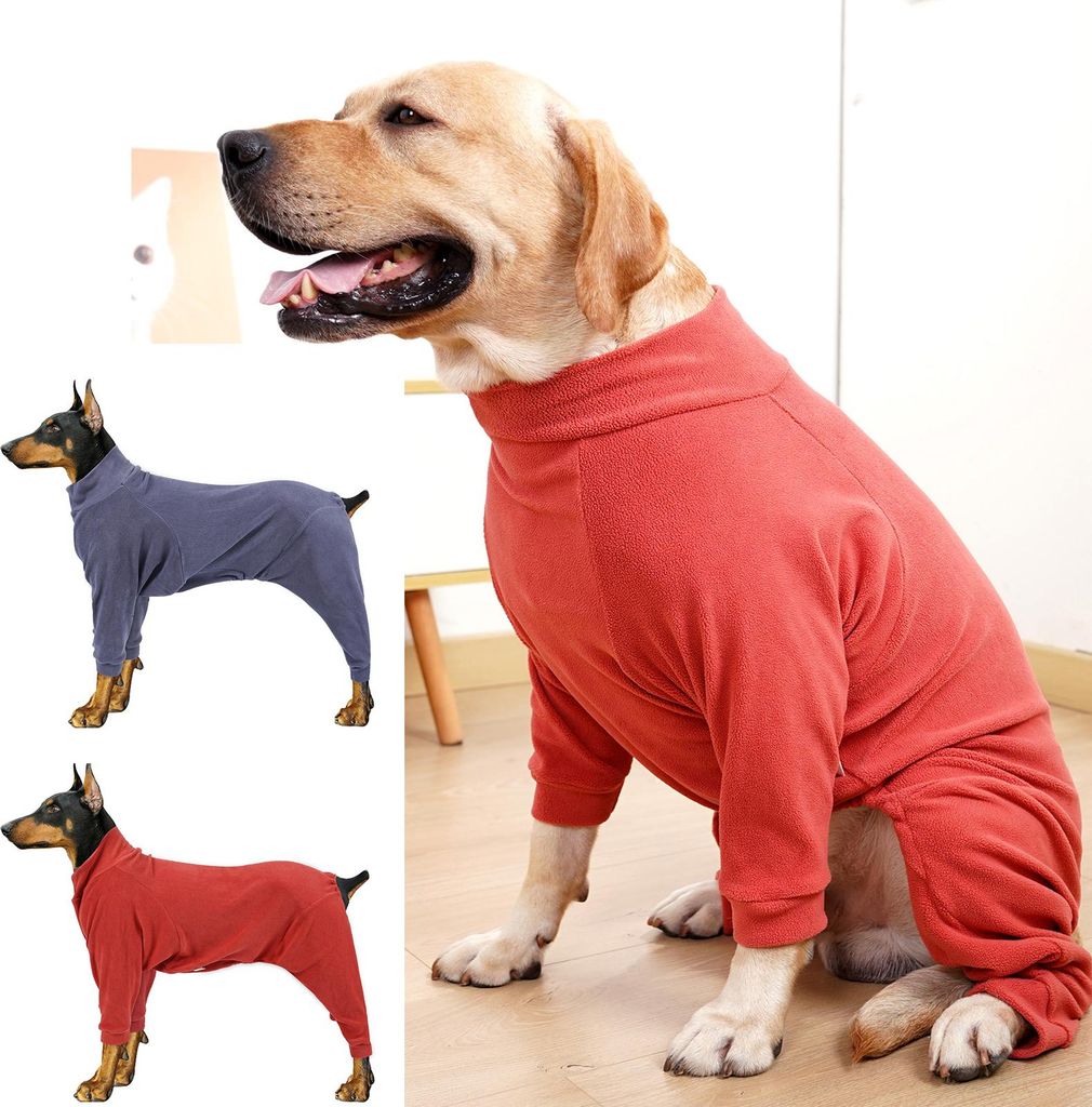 Hunde-Fleecejacke, warmer Wintermantel, vierbeiniger Pullover für mittelgroße und große Hunde