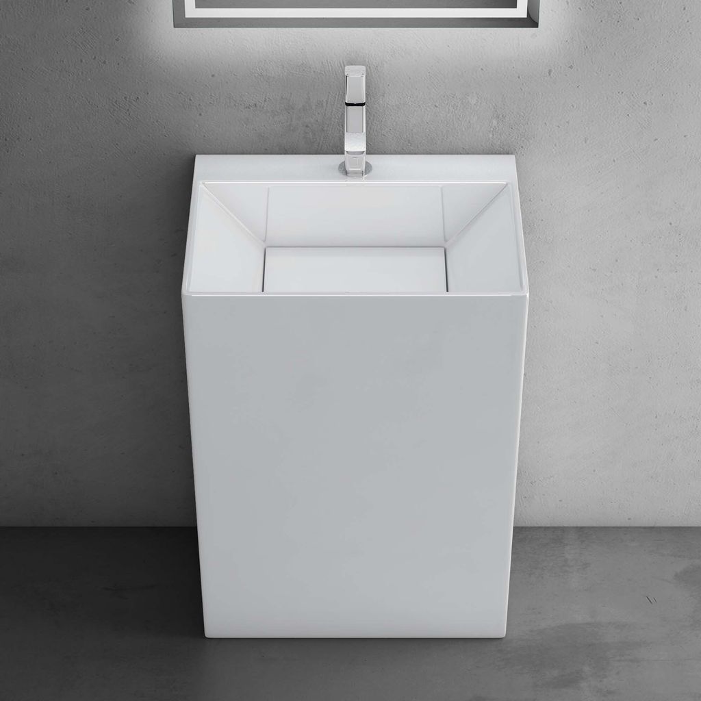doporro freistehendes Standwaschbecken BTH: 55x42x85cm weiß Produktbild 