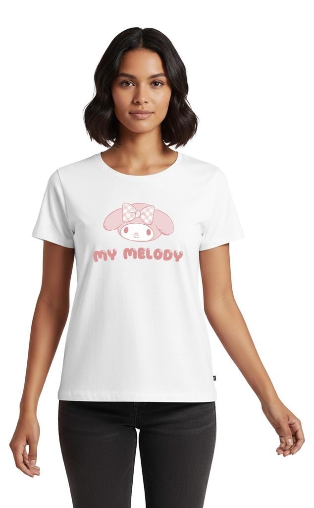 Spreadshirt My Melody Portrait Frauen Premium T-Shirt, S, Weiß