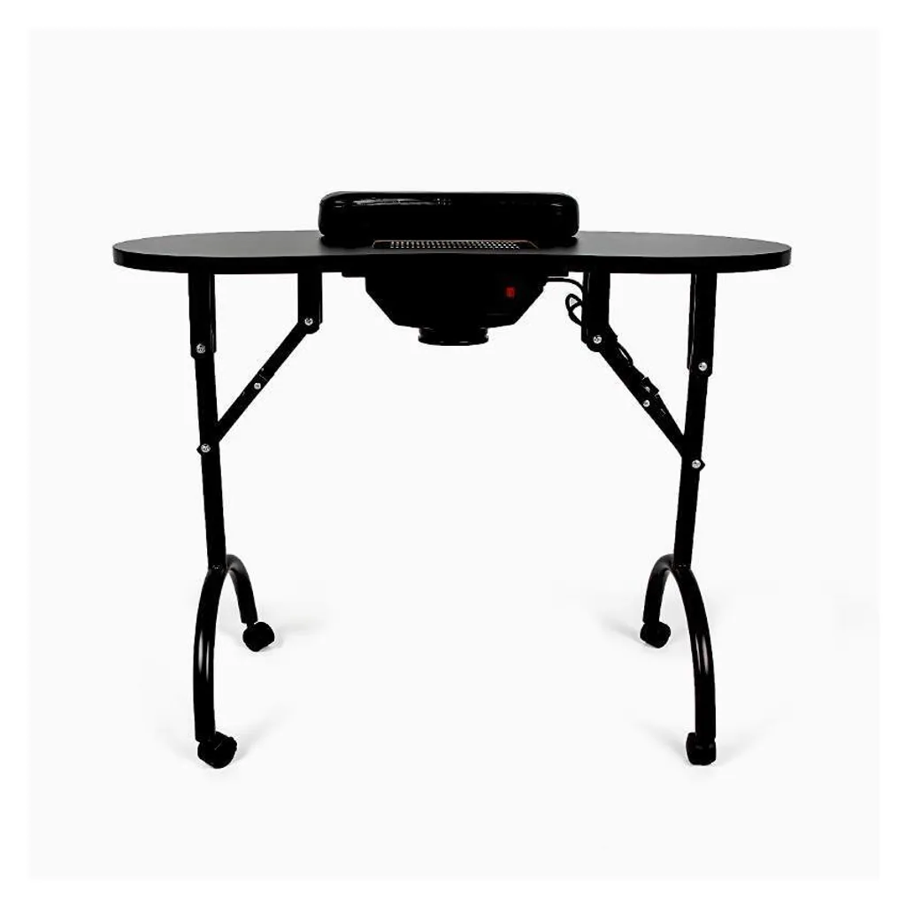 Table de Manucure Pliable Easynails avec Valve d'Écoulement Intégrée Noire