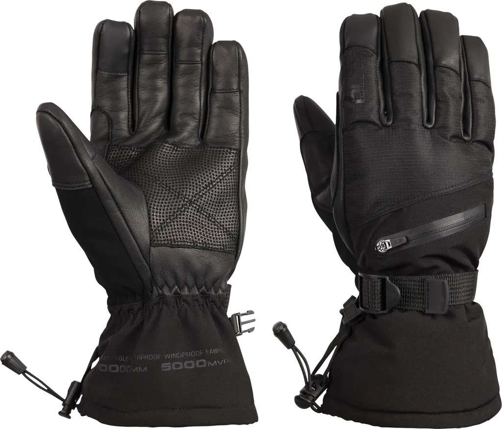 Gants de ski de fond et piste Edonia DLX en cuir souple noir XL unisexe