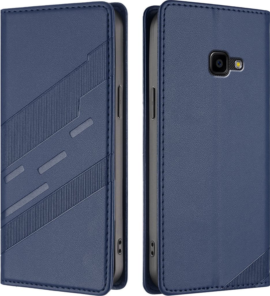 Hülle für Samsung Galaxy XCover 4s / XCover 4, Kunstleder Brieftaschen Handyhülle mit Kartenfach und Standfunktion Blau