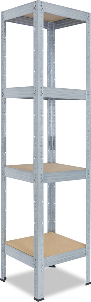 shelfplaza PRO 155x40x40 cm Schwerlastregal in verzinkt mit 4 Böden und 200 kg Traglast pro Boden