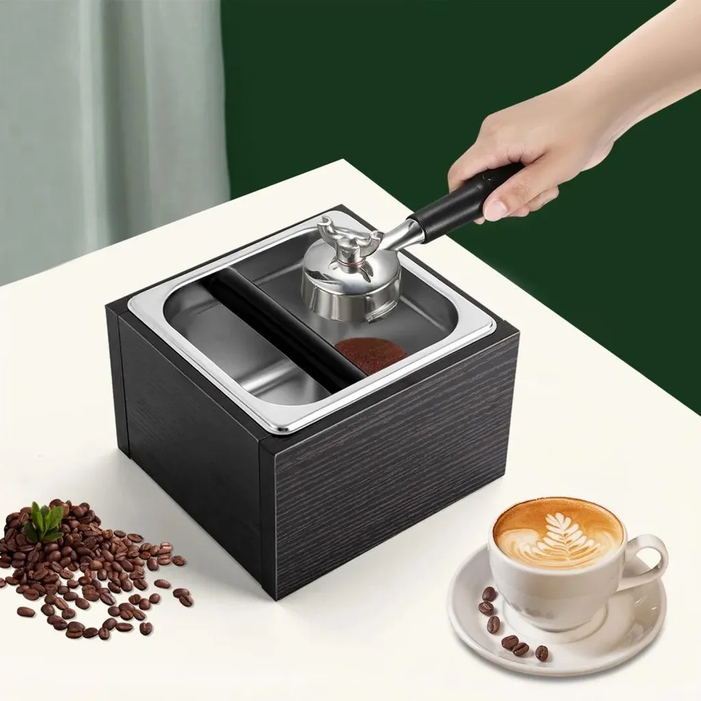 Bac à Marc de Café Inox 1,5 L Beige - Fini le Désordre sur votre Comptoir
