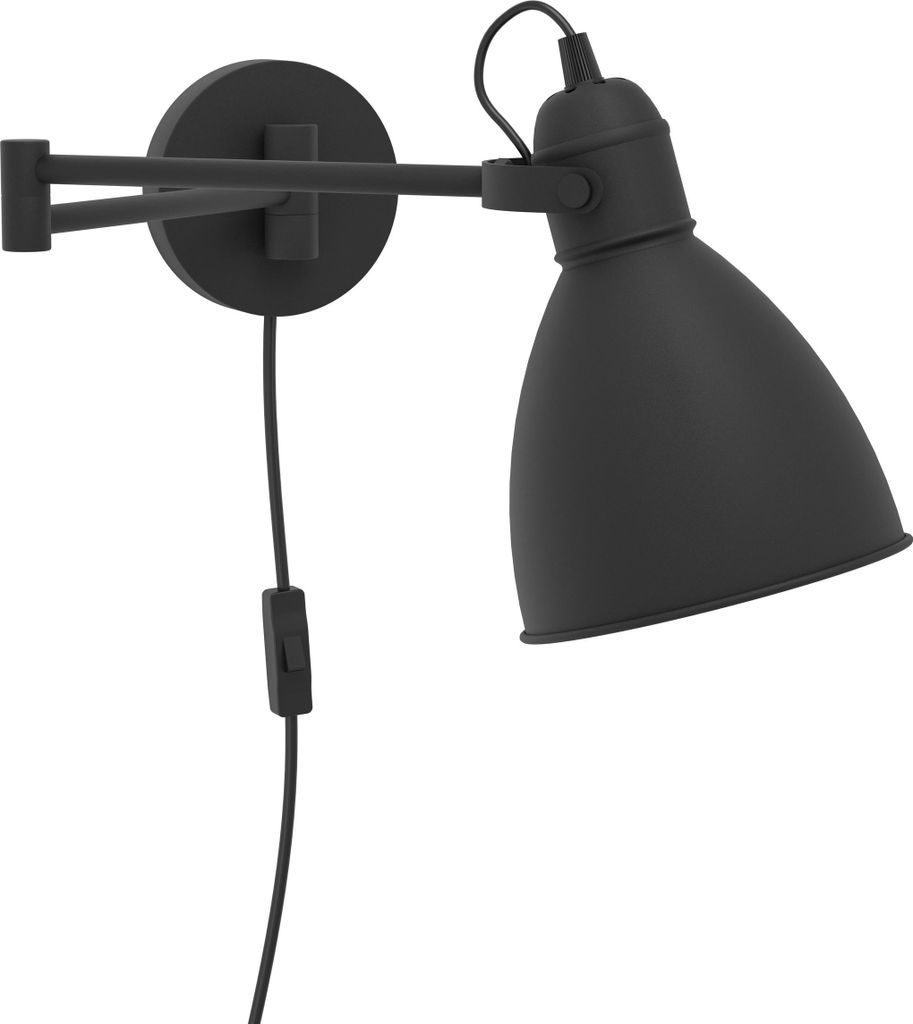 SAN PERI Wand-/Deckenleuchte Lampe Beleuchtung - L13 x B30 x H21 cm - schwarz - 1X10W exkl. - IP20