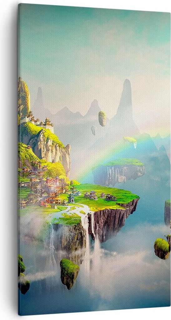 Bild auf Leinwand - Leinwandbild - Abstraktion Natur - 55x100cm - Wand Bild - Wanddeko - Wandbilder - Leinwanddruck - Bilder - Kunstdruck - Wanddek...