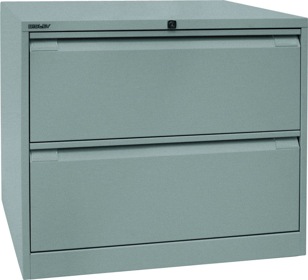 Bisley Hängeregistratur Schrank - 2 Schübe - Farbe: Silber