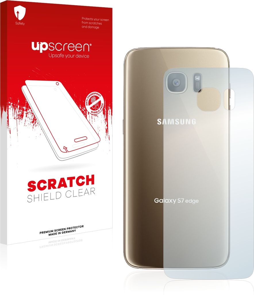 upscreen Schutzfolie für Samsung Galaxy S7 Edge (Rückseite) Kratzschutz Anti-Fingerprint Klar