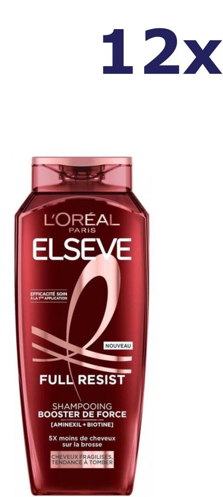 12x L'Oréal Paris Elseve Full Resist Strength Booster Shampoo 250 ml