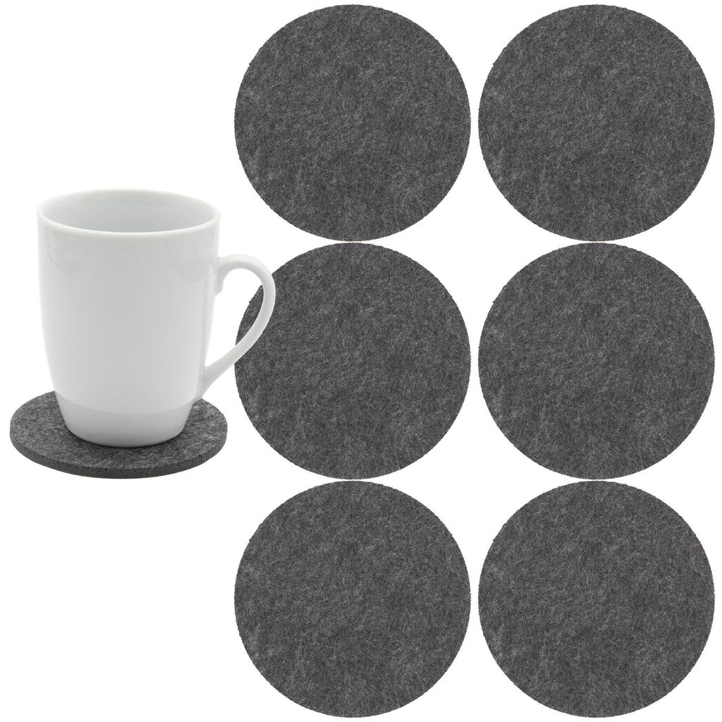 Filzuntersetzer Glasuntersetzer Rund Bierdeckel Tisch Bar Glas Untersetzer 6tlg