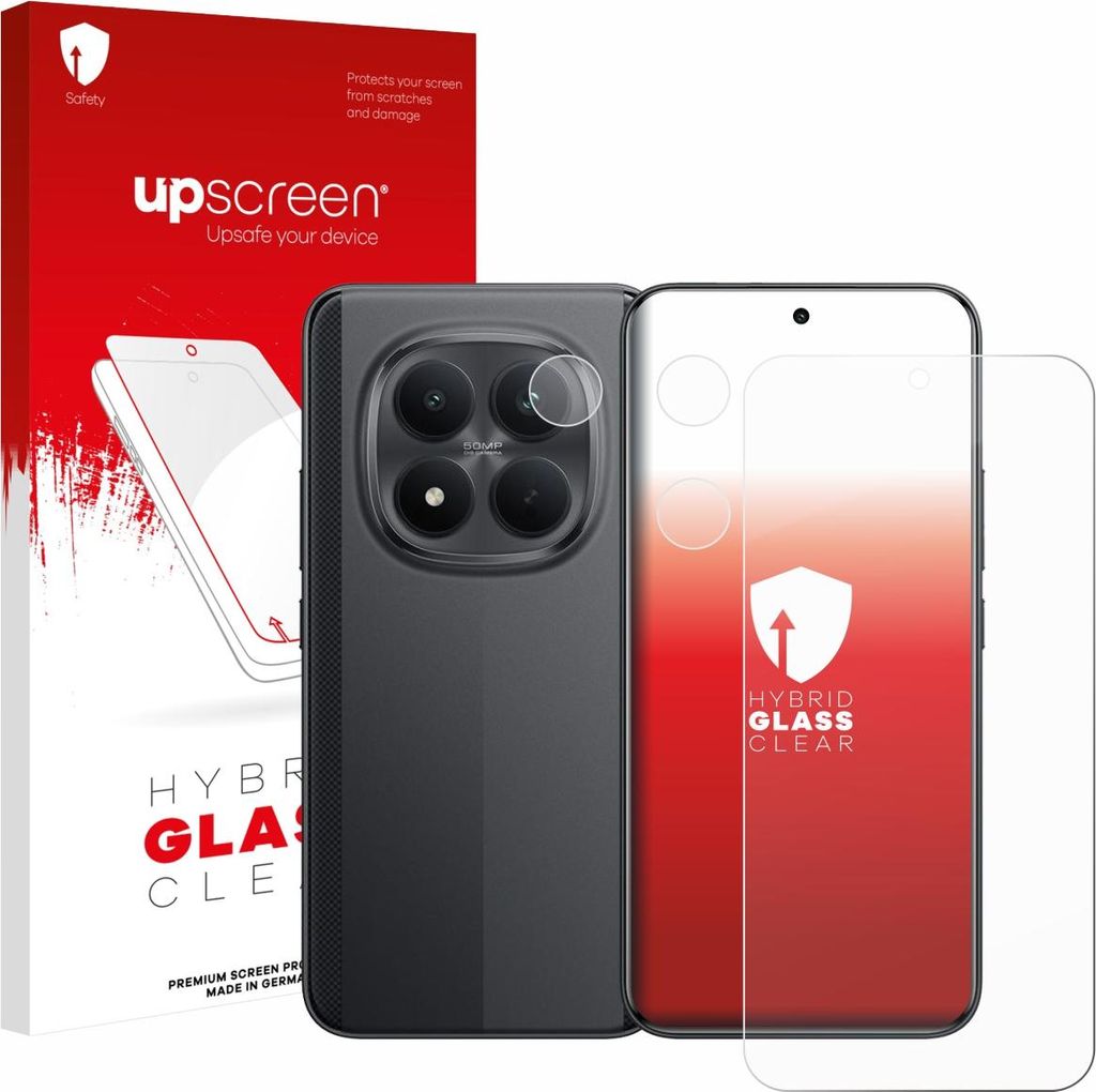 upscreen Schutzglas für Xiaomi Poco M8 Pro (Display+Kamera) Schutzfolie Panzer Folie Glas Display Schutz klar