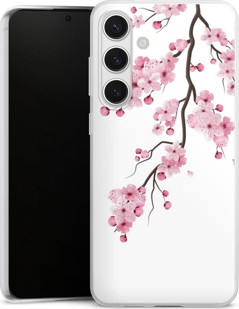 DeinDesign Slim Hülle für Samsung Galaxy S24+ Silikon Case Ultra Dünn Handyhülle Asien Japan Kirschblüten