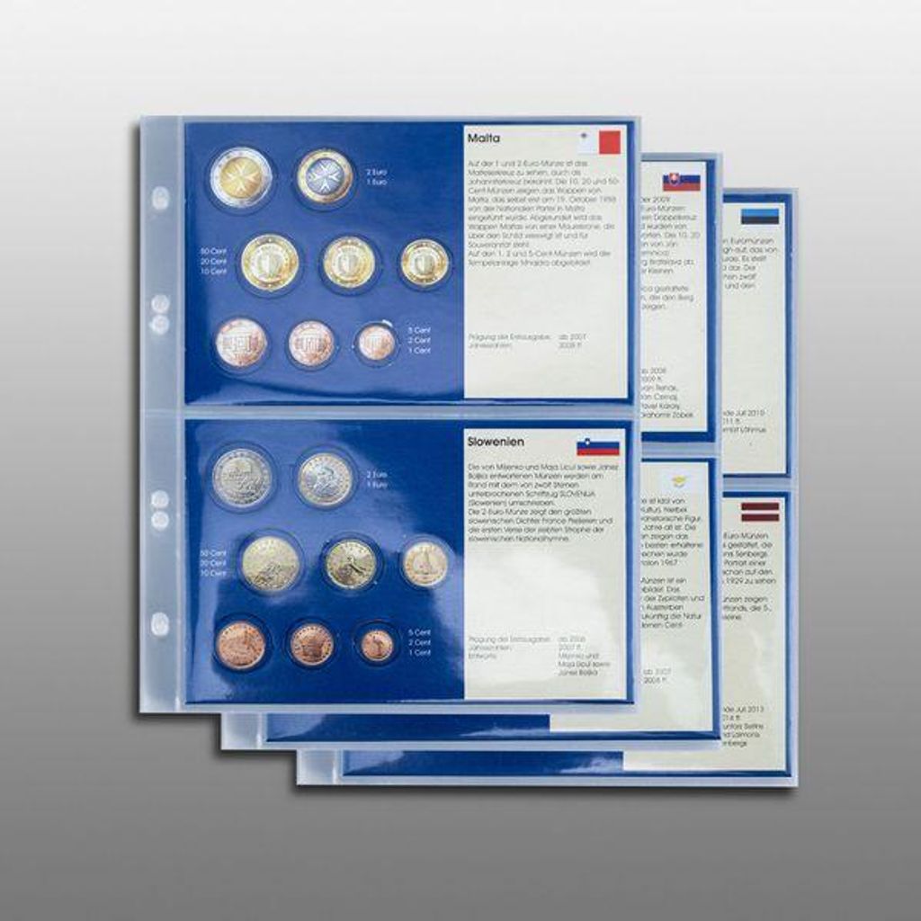 Prophila Collection 6 Stück Euro-Vordruck-Tabletts Malta, Produktbild 