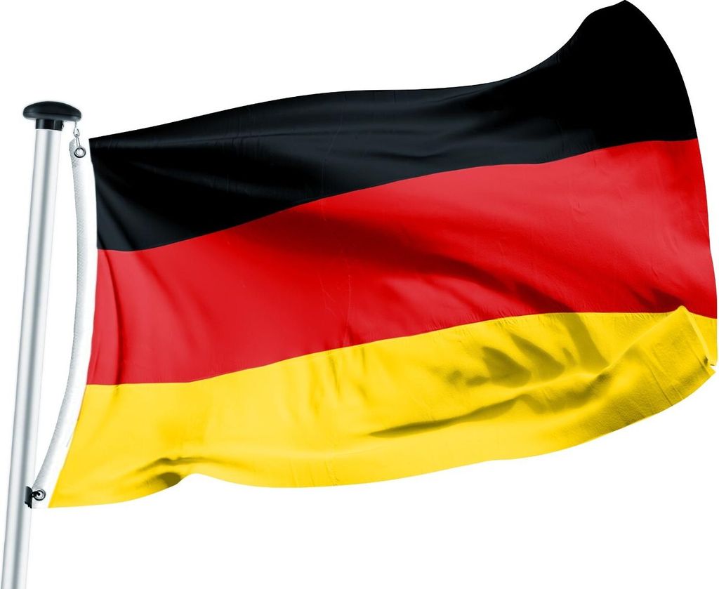 FLAGLY Premium Deutschland Flagge 45x30 cm mit Ösen - Produktbild 