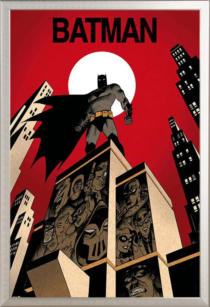 Poster Batman Incorniciato Alluminio Shinsuke - Arredo Casa DC Comics