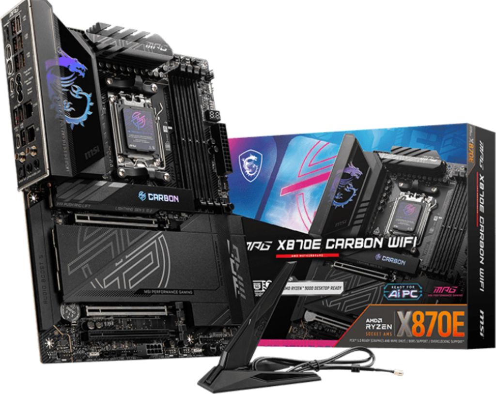 MSI MPG X870E CARBON WIFI Motherboard AMD X870E Sockel AM5 ATX