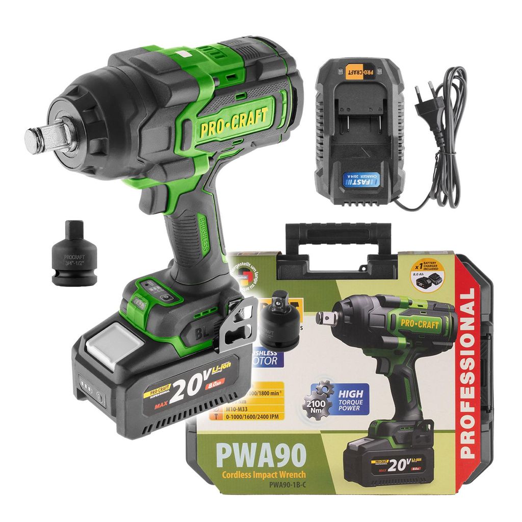 Aku rázový utahovák Procraft PWA90 Obrázek produktu 