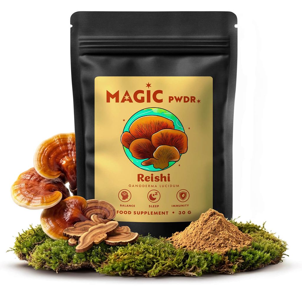 Magic Pwdr - Reishi Pilz Extrakt Pulver 30g - 10:1 Hochkonzentriert - Unterstützung Für Immunsystem und Balance - Adaptogen Anti-Stress Vitalpilz