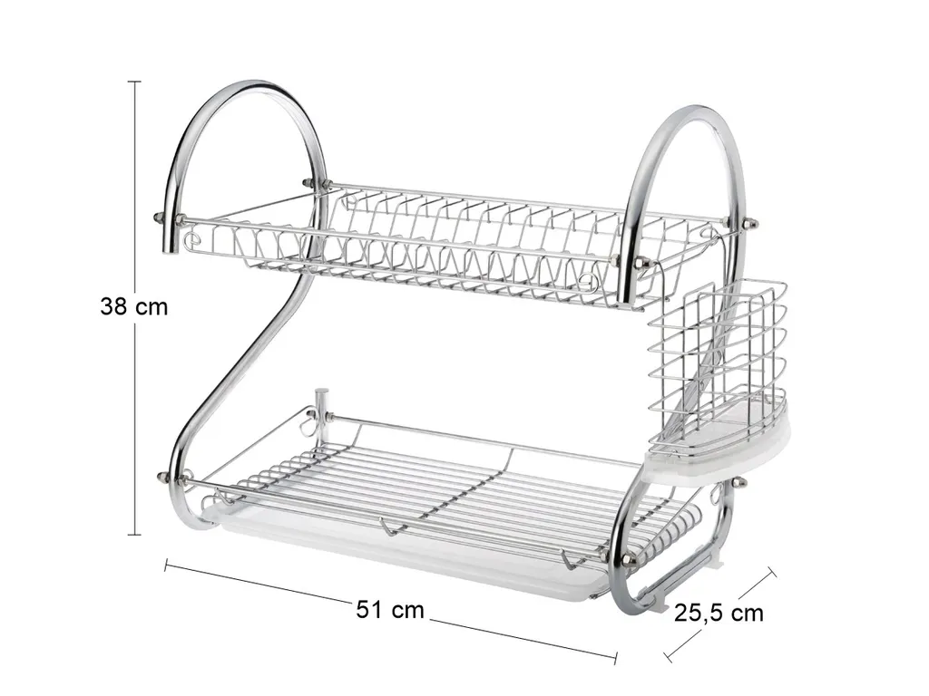 Scolapiatti Metallo Nabbi Camelia Bianco - Design Robusto per Cucina - 2