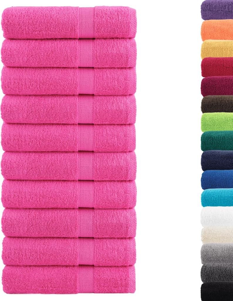 vidaXL Prémiové sprchové uteráky SOLUND 10 ks. Ružové Obrázok produktu 