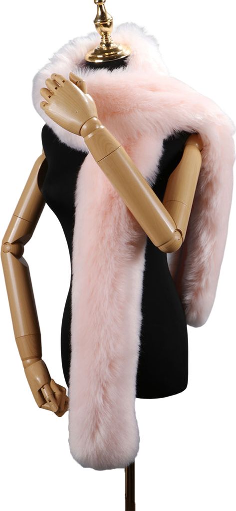 Kunstpelzschal, einfarbig, verdickter, warmer Stoff, langer Schal, winddicht, kältebeständig, gemütliche Halsbekleidung, Winter-Outdoor-Wickeltuch