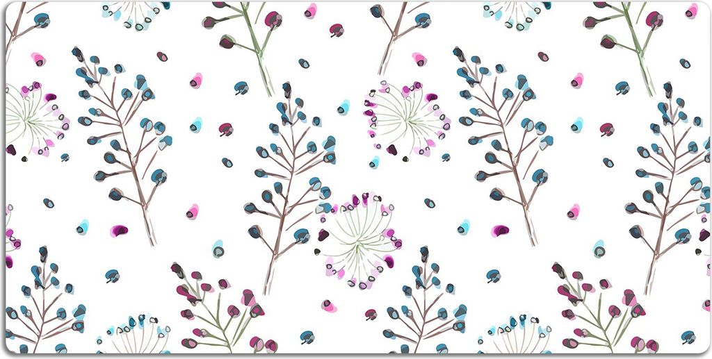 Schreibtischmatte Tischunterlage 90x45 cm Mauspad - Blumen