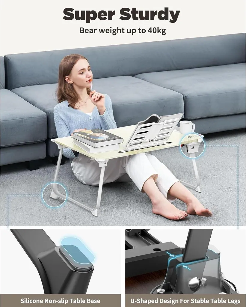Support d'Ordinateur Portable XXL pour Lit et Canapé avec Repose-mains