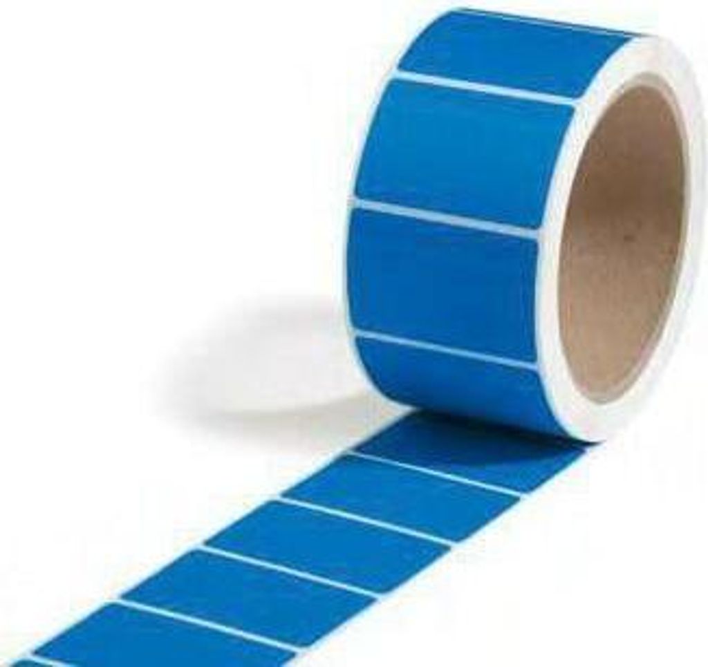Sicherheitsetiketten Maße 50x32mm blau 500St./Rolle TRANSPAK