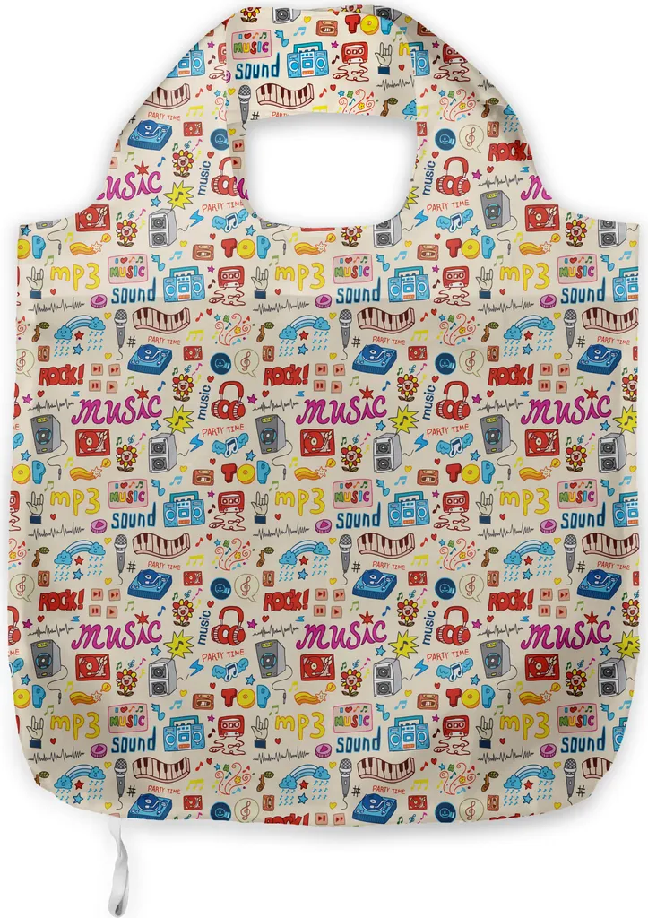 ABAKUHAUS Borsa Stoffa Pop Art: Shopper Ecologica Multicolore 35lbs