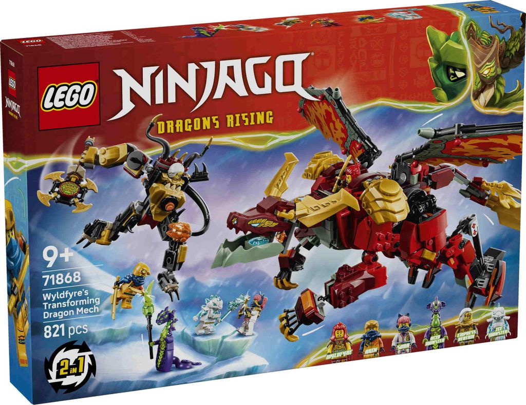 LEGO NINJAGO Wyldfyres Drakenmech - 2-in-1 Productafbeelding 