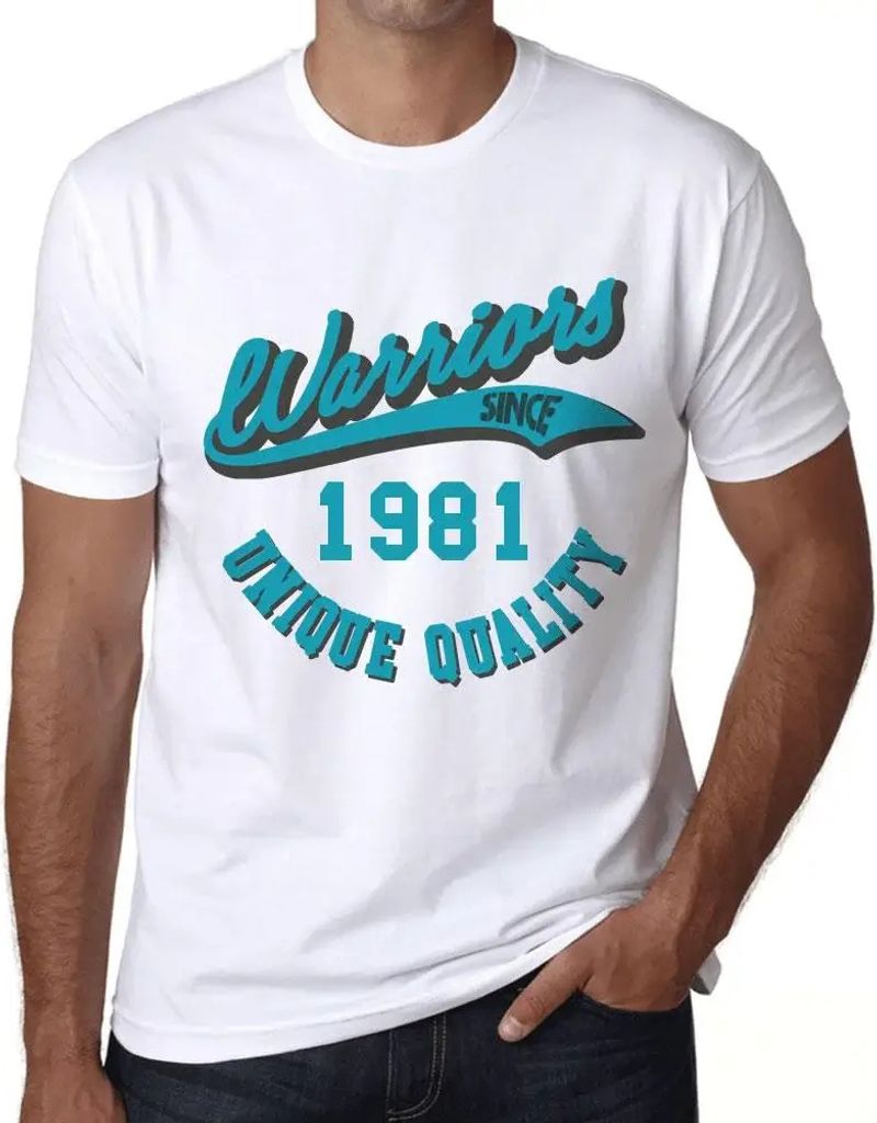 Herren Grafik T-Shirt Krieger seit 1981 – Warriors Since 1981 – Geschenk 43. Geburtstag Jahrestag 43 Jahre Jubiläum 43 Jährige Mann Jahrgang ...